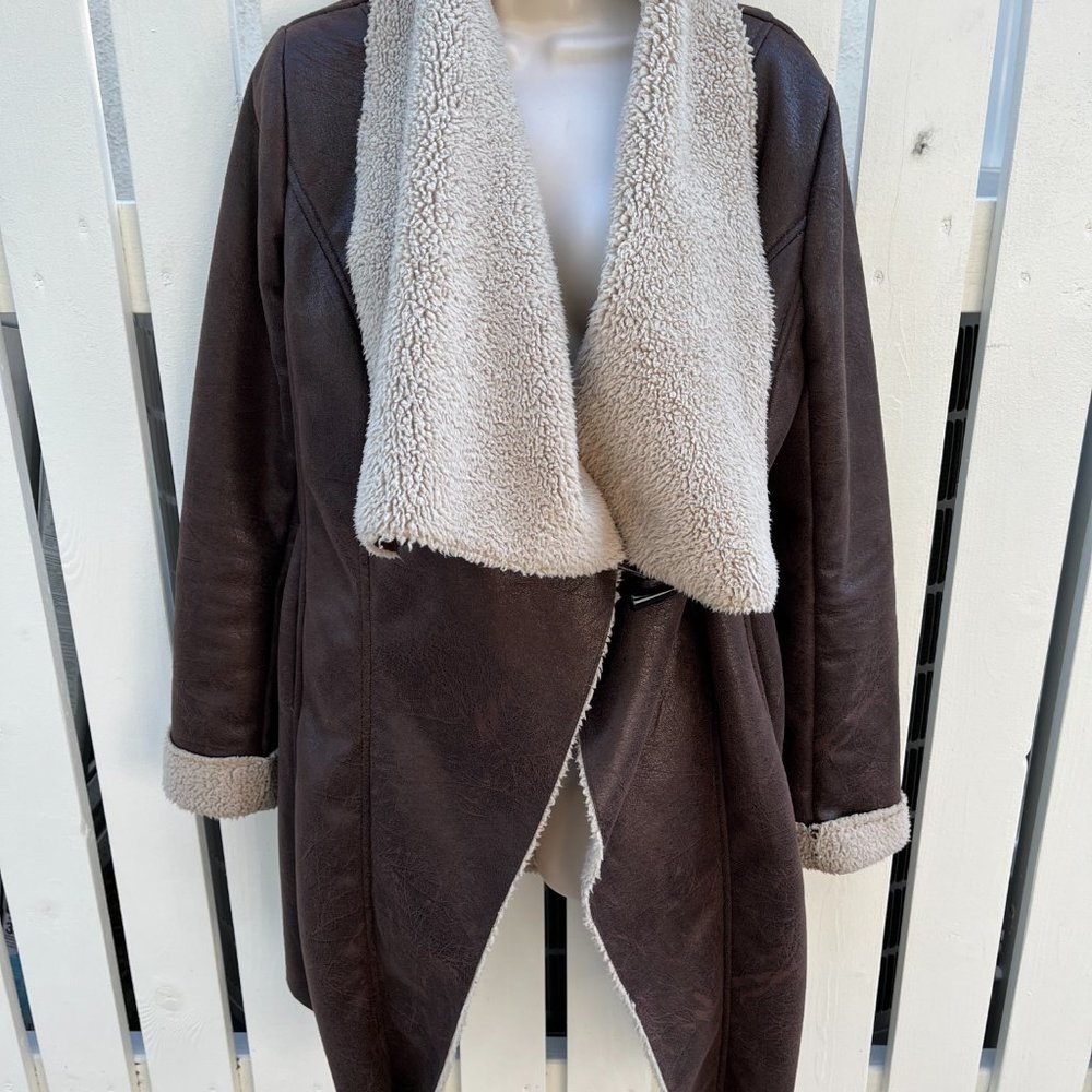 Johnny Was (Pete and Greta) Faux Leather Sherpa Coat